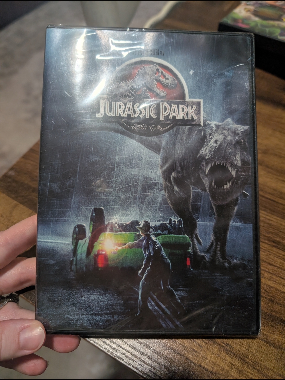 Jurassic Park DVD Case with Iconic Logo - Black & Green Artwork
